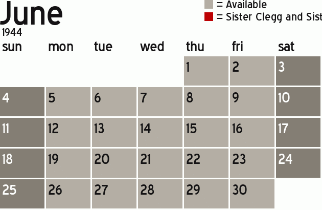 Missionary Dinner Calendar